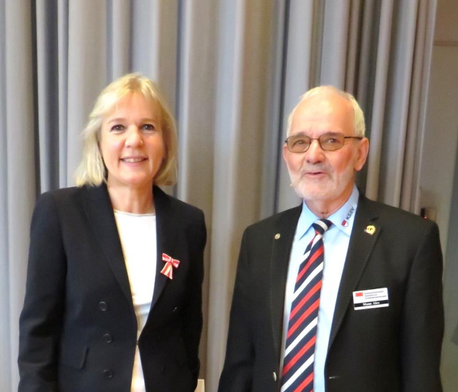 GV KSSV 2023 Regierungsrätin B. Wyss und Präsident A. Mann